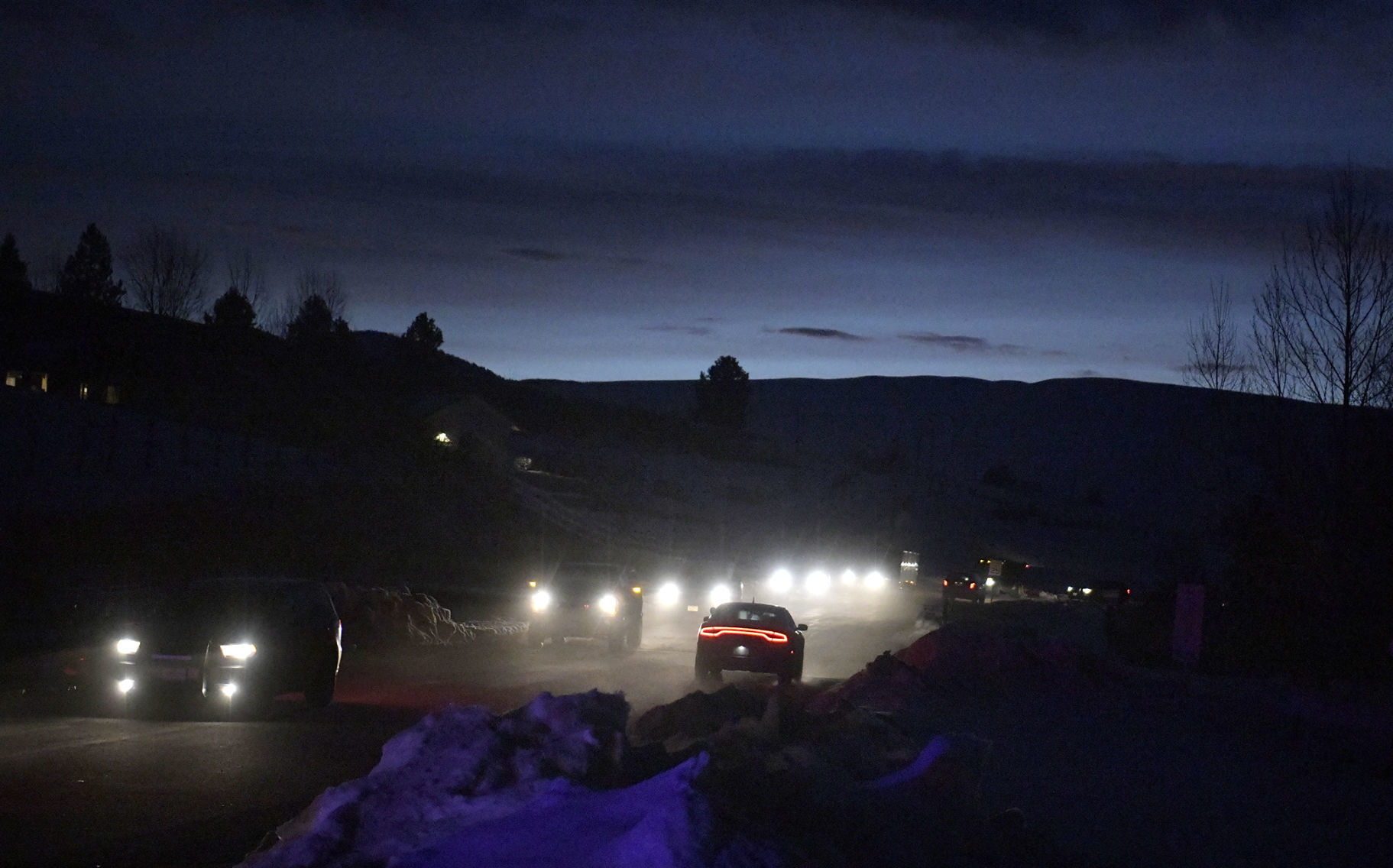Convoy of law enforcement officers
